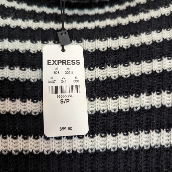 Express Black and White Striped Sweater (NWT) - Picture 4 of 4